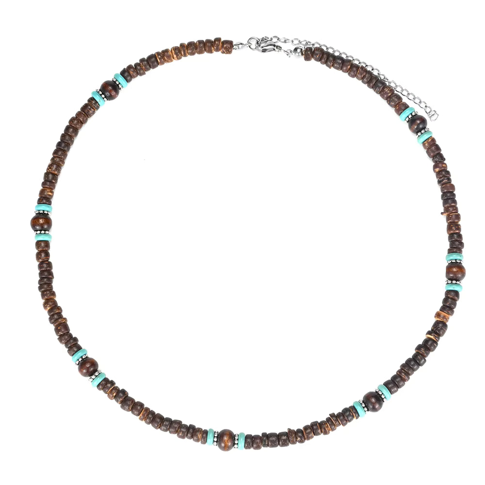 Boho Coconut Shell Beaded Necklace