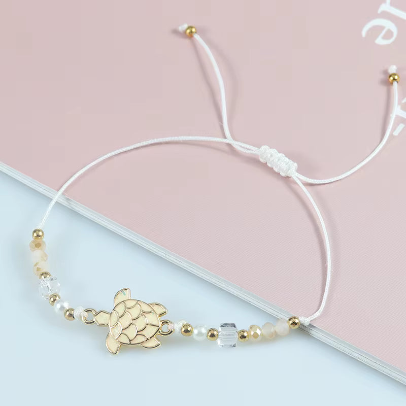 Sea Turtle Crystal Beads Bracelets