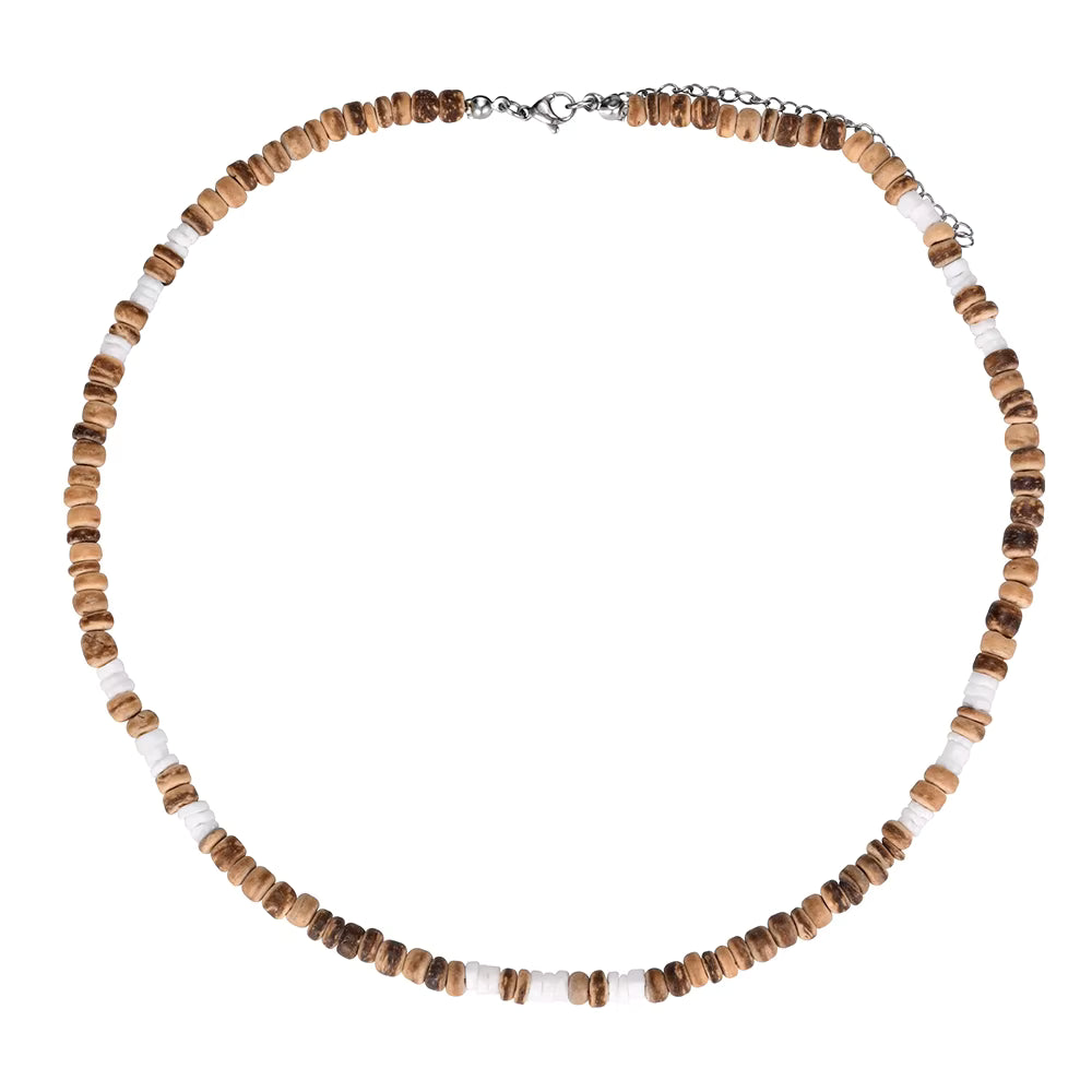 Boho Coconut Shell Beaded Necklace