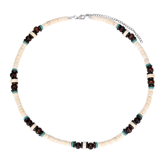 Boho Coconut Shell Beaded Necklace