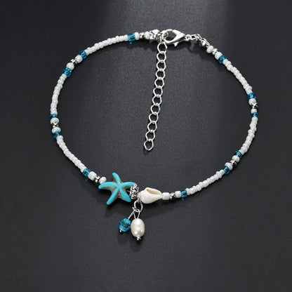 Bohemian Colorful Starfish Anklet