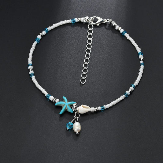 Bohemian Colorful Starfish Anklet