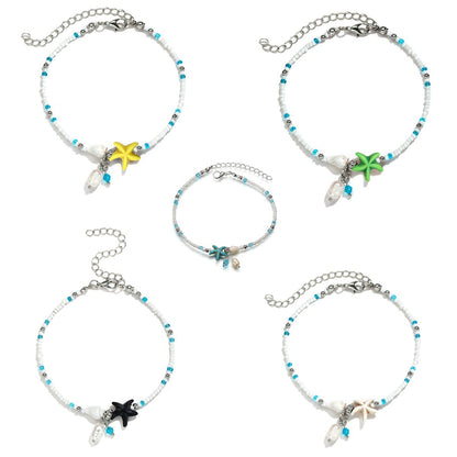 Bohemian Colorful Starfish Anklet