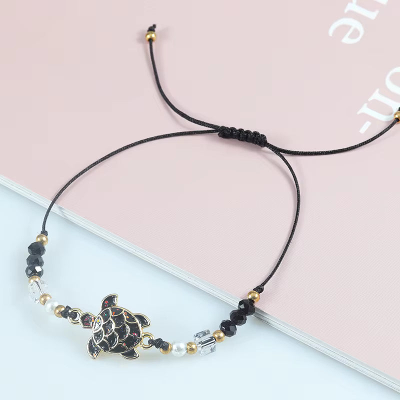Sea Turtle Crystal Beads Bracelets