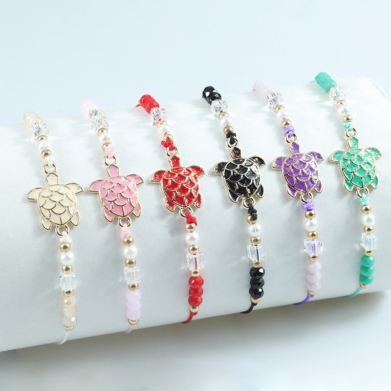 Sea Turtle Crystal Beads Bracelets