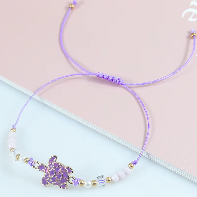Sea Turtle Crystal Beads Bracelets
