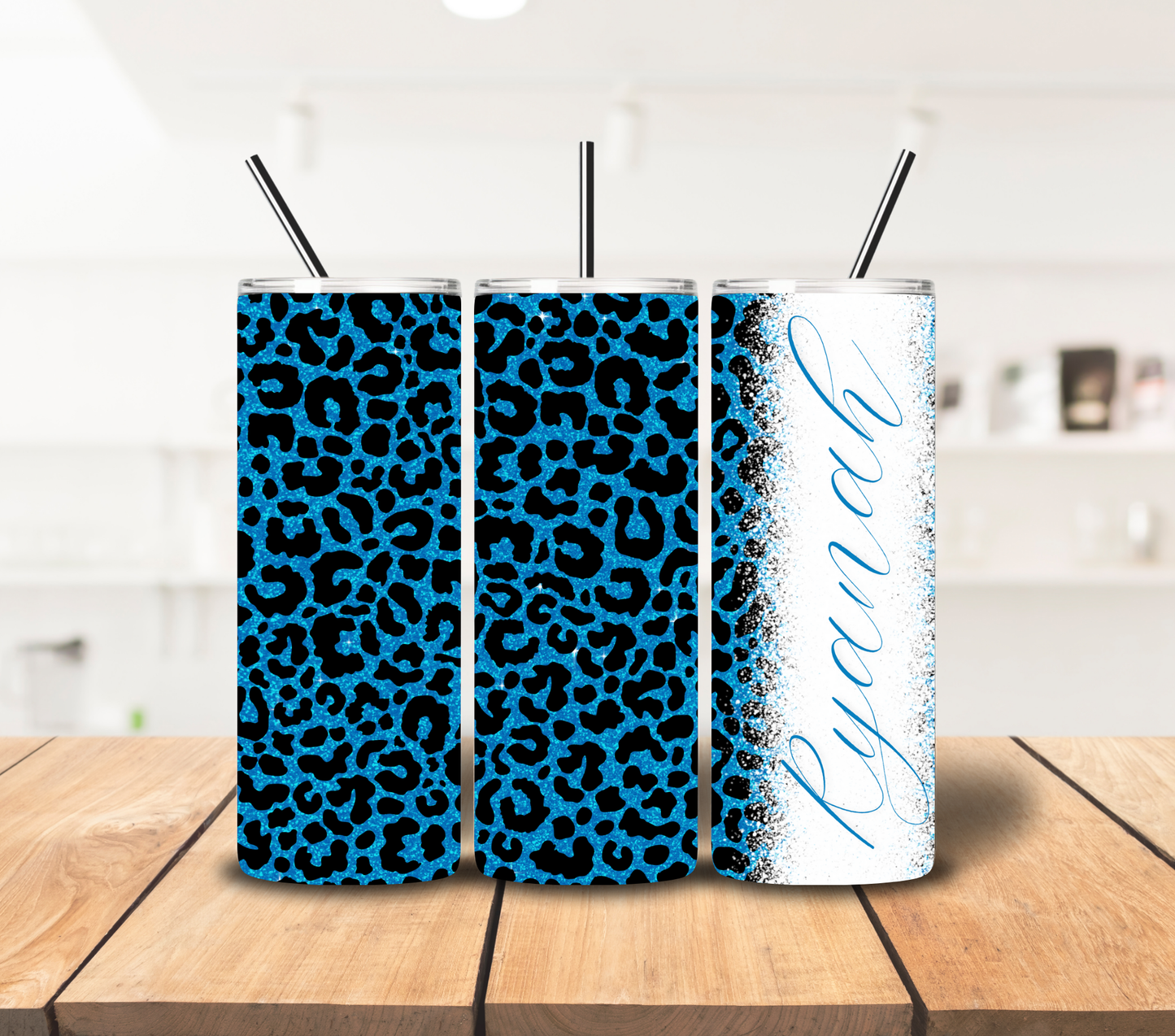 Personalized Leopard Print Tumbler