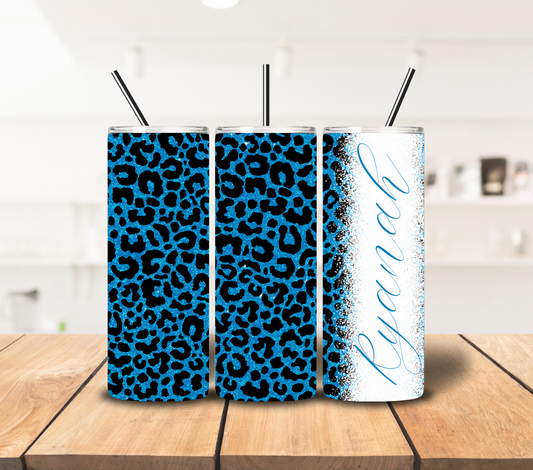 Personalized Leopard Print Tumbler