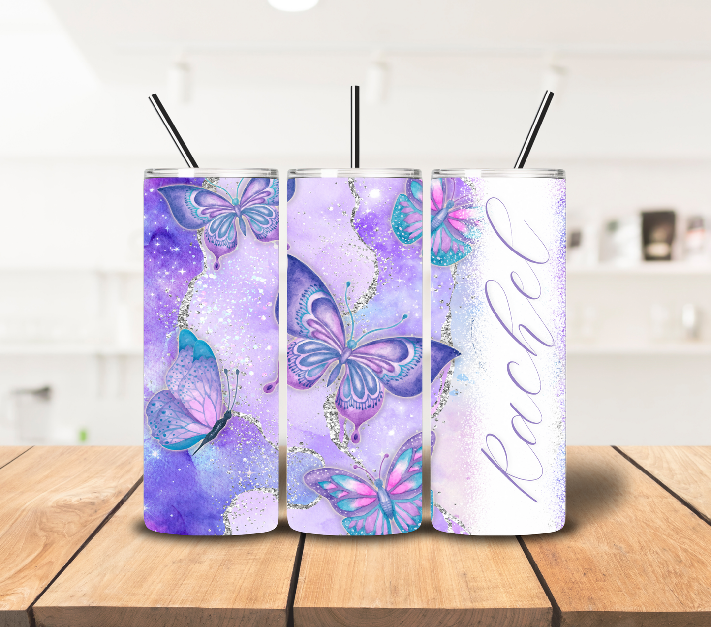 Personalized Butterfly Tumbler